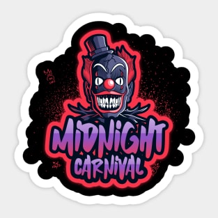 Clown Midnight Carnival Gamer Halloween Scary Sticker